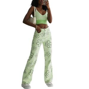 Bailey Rose Y2K Retro‎ Floral Jeans XS High Waisted Flare Hippie Festival 90s